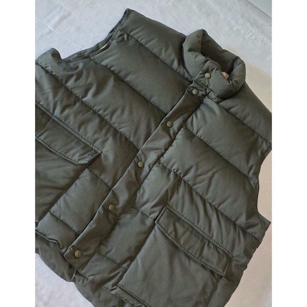 Vintage Cabela's Goose Down Vest Mens 2XL Green Fleece Lined Puffer 90s 550 Fill